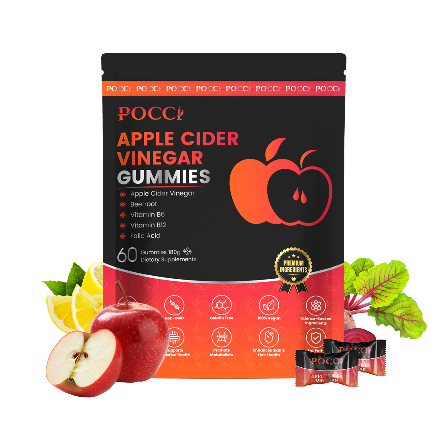 Apple cider vinegar gummies POCCI Healthy