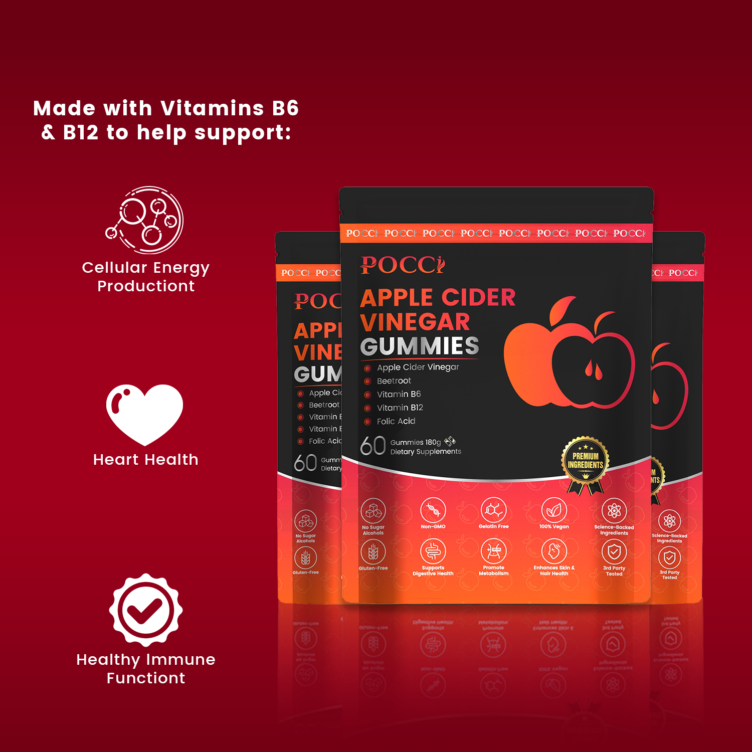 Apple cider vinegar gummies POCCI Healthy