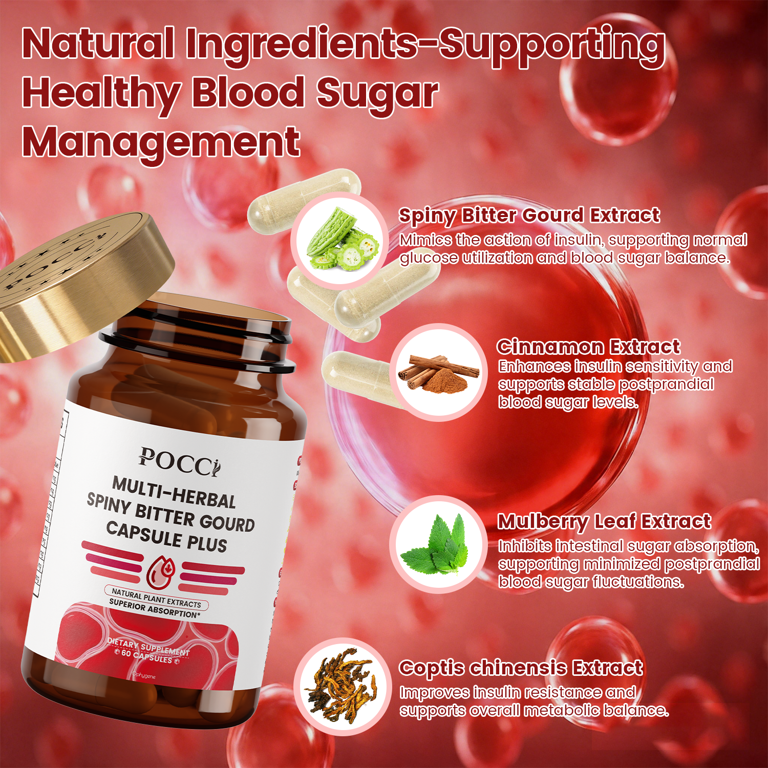 MULTI-HERBALSPINY BITTER GOURD CAPSULE PLUS POCCI Healthy