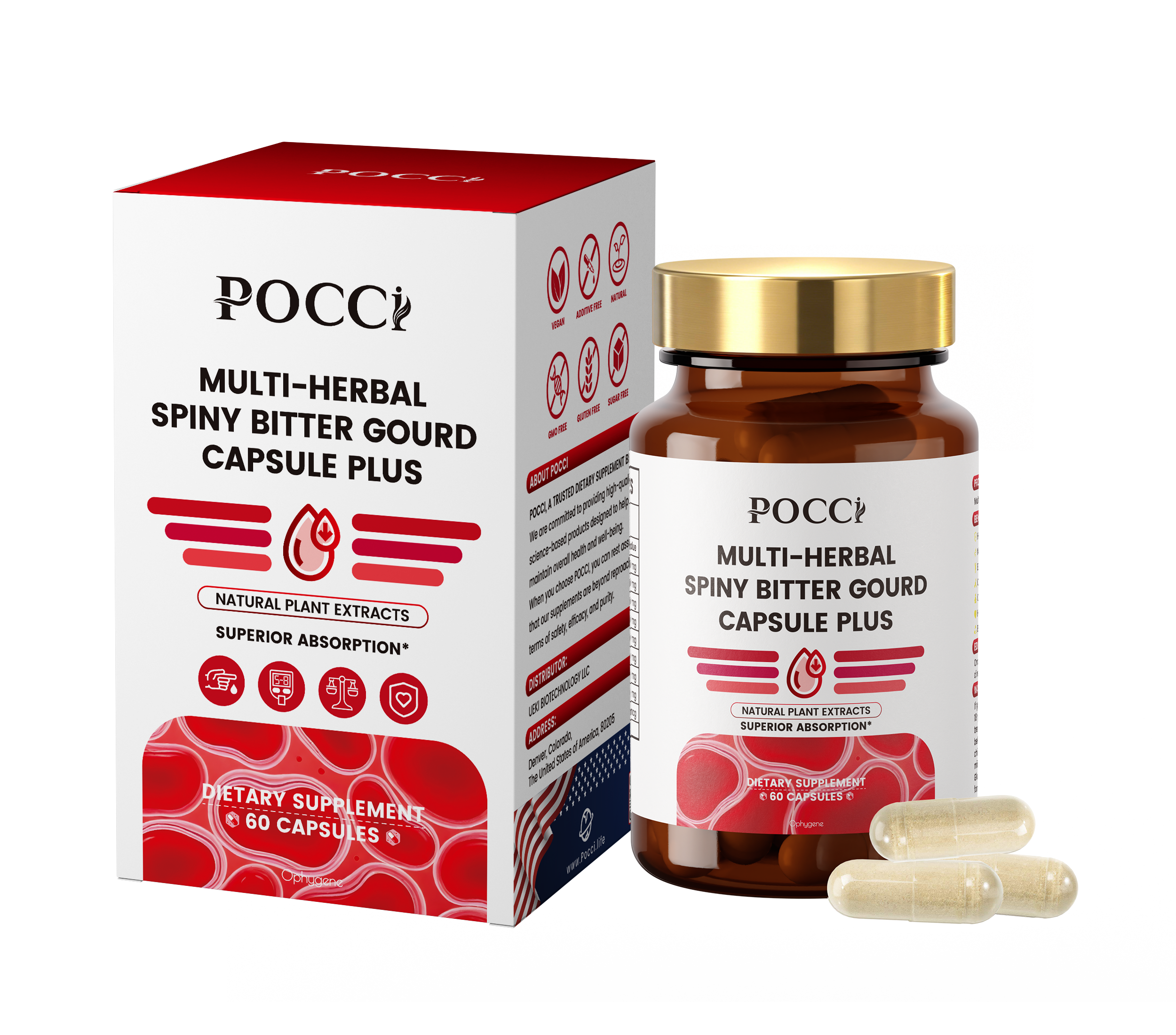 MULTI-HERBALSPINY BITTER GOURD CAPSULE PLUS POCCI Healthy