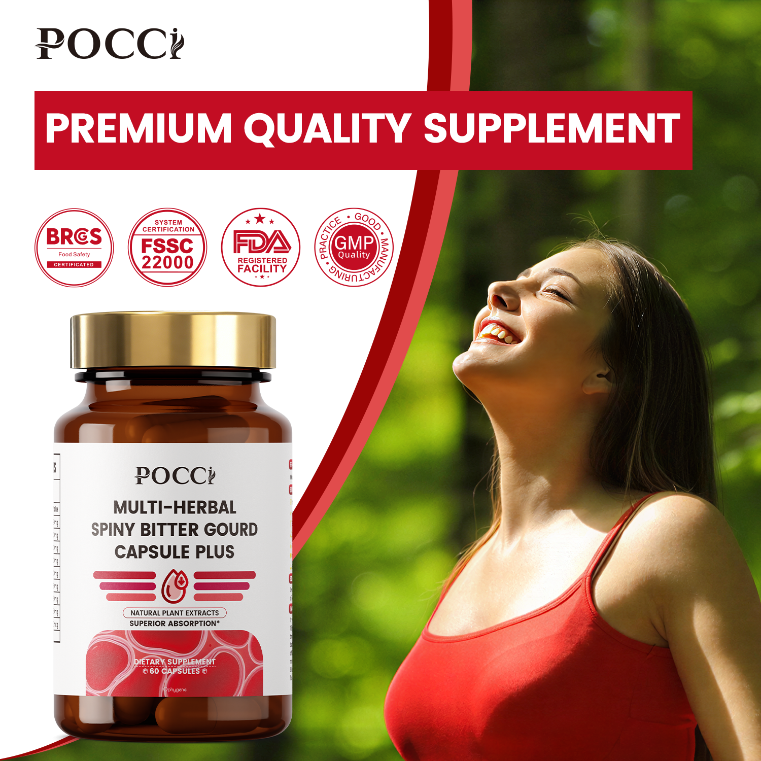 MULTI-HERBALSPINY BITTER GOURD CAPSULE PLUS POCCI Healthy