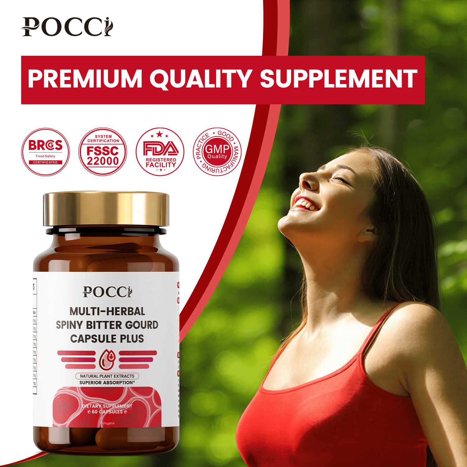 Multi-Herbal Spiny Bitter Gourd Capsule Plus - POCCI Healthy
