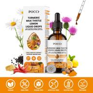 Turmeric Milk Thistle Lemon Liquid Drops - POCCI Healthy