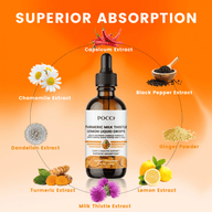 Turmeric Milk Thistle Lemon Liquid Drops - POCCI Healthy