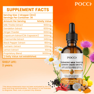 Turmeric Milk Thistle Lemon Liquid Drops - POCCI Healthy