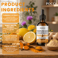 Turmeric Milk Thistle Lemon Liquid Drops - POCCI Healthy